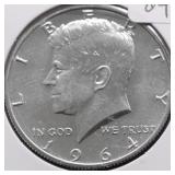 1964 KENNEDY HALD DOLLAR PROOF