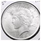 1922 CHOICE BU PEACE DOLLAR
