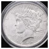 1922 PEACE DOLLAR XF