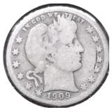 1909 D BARBER QUARTER G