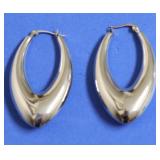 STERLING SILVER OVAL  HOOPS