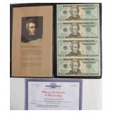 UNCUT SHEET OF $20 BILLS