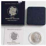 2025 P MORGAN SILVER DOLLAR W/ BOX AND PAPERS