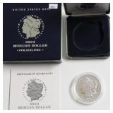 2024 P MORGAN SILVER DOLLAR W/ BOX AND PAPERS