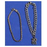 2 STERLING SILVER BRACELETS