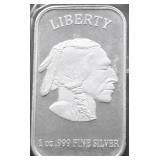 1 OZ .999 SILVER ART BAR