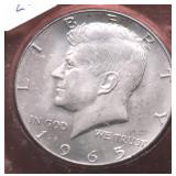 1965 CHOICE BU KENNEDY HALF DOLLAR