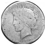 1922 D PEACE DOLLAR VG