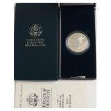 PROOF KOREAN WAR SILVER DOLLAR W BOX PAPERS