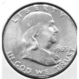 1963 GEM BU FRANKLIN HALF DOLLAR