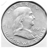 1961 FRANKLIN HALF DOLLAR AU