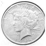 1925 PEACE DOLLAR XF