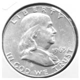 1963 CHOICE BU FRANKLIN HALF DOLLAR