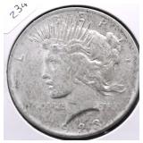 1923 PEACE DOLLAR VF