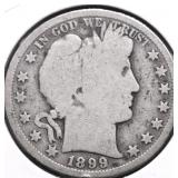 1899 S BARBER HALF DOLLAR G