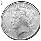 1934 PEACE DOLLAR VF