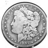 1891 O MORGAN DOLLAR VG