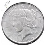1934 D PEACE DOLLAR VF