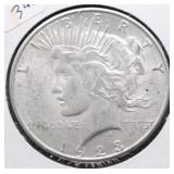 1923 S PEACE DOLLAR AU