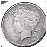 1922 PEACE DOLLAR VG