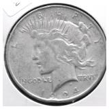 1924 PEACE DOLLAR VF