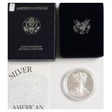 1996 PROOF SILVER EAGLE W BOX PAPERS