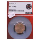 2025 D NGC MS66 RED LINCOLN CENT
