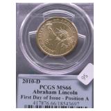 2010 D PCGS MS66 PRESIDENT DOLLAR