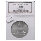 2003 NGC MS70 FIRST FLIGHT HALF DOLLAR