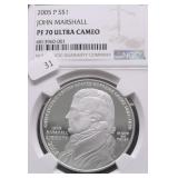 2005 P NGC PF70UC JOHN MARSHALL SILVER DOLLAR