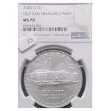 2006 S NGC MS70 SAN FRANCISCO MINT SILVER DOLLAR