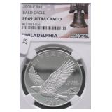 2008 NGC PF69US BALD EAGLE SILVER DOLLAR