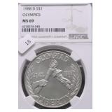 1988 D NGC MS69 OLYMPIC SILVER DOLLAR