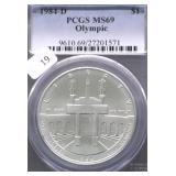1984 S PCGS MS69 OLYMPIC SILVER DOLLAR