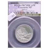 2010 S PCGS PF70DC YOSEMITE SILVER QUARTER