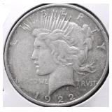 1922 D PEACE DOLLAR VG
