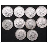 10 40 % SILVER HALF DOLLARS