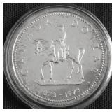 1973 CANADA SILVER DOLLAR GEM