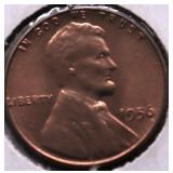 1956 GEM RED LINCOLN CENT
