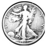 1920 D WALKING HALF DOLLAR F