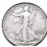 1942 S WALLKING HALF DOLLAR VF