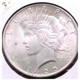 1925 CHOICE BU PEACE DOLLAR