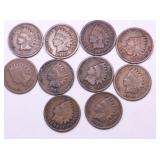 10 INDIAN HEAD CENTS