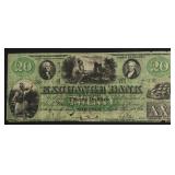 1860 20 $  EXCHANGE BANK NOTE VF