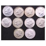 10 40 % SILVER HALF DOLLARS