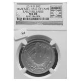 2014 D NGC MS70 BASEBALL HALF DOLLAR