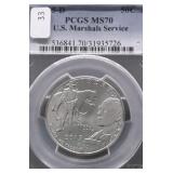 2015 D PCGS MS70 US MARSHALL HALF DOLLAR