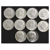 10 40 % SILVER HALF DOLLARS