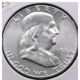1956 GEM FBL FRANKLIN HALF DOLLAR