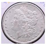 1882 O MORGAN DOLLAR AU